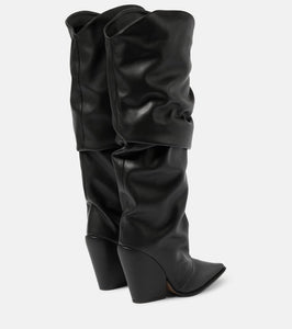 Alexandre Vauthier Faux leather knee-high boots