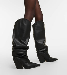 Alexandre Vauthier Faux leather knee-high boots
