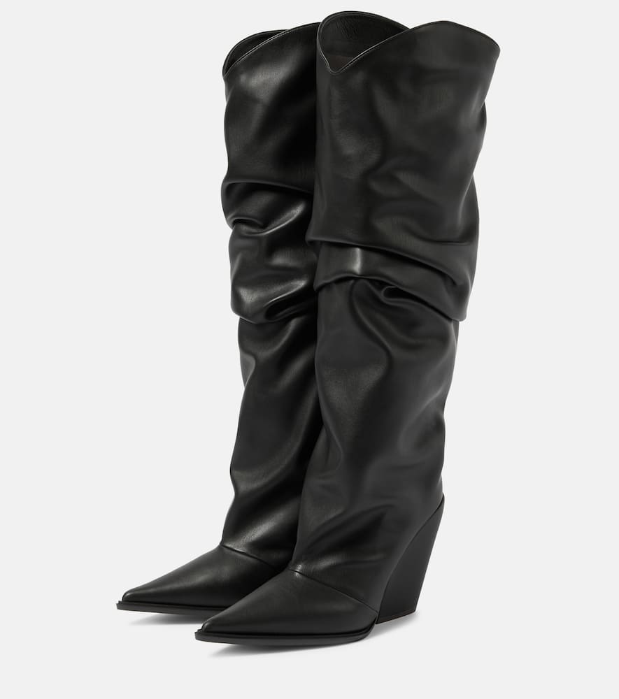 Alexandre Vauthier Faux leather knee-high boots