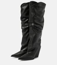 Alexandre Vauthier Faux leather knee-high boots