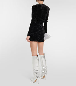 Alexandre Vauthier Gathered velvet minidress