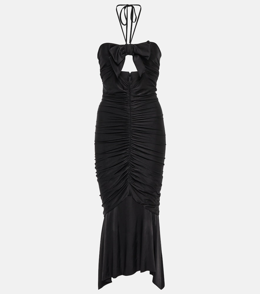 Alexandre Vauthier Halterneck jersey midi dress. Alexandre Vauthier 挂脖平纹针织中长连衣裙