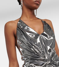 Alexandre Vauthier Halterneck metallic midi dress