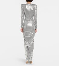 Alexandre Vauthier Metallic jersey midi dress