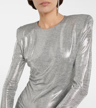 Alexandre Vauthier Metallic jersey midi dress