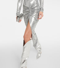 Alexandre Vauthier Metallic jersey midi dress