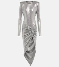 Alexandre Vauthier Metallic jersey midi dress. Alexandre Vauthier 金属感平纹针织中长连衣裙