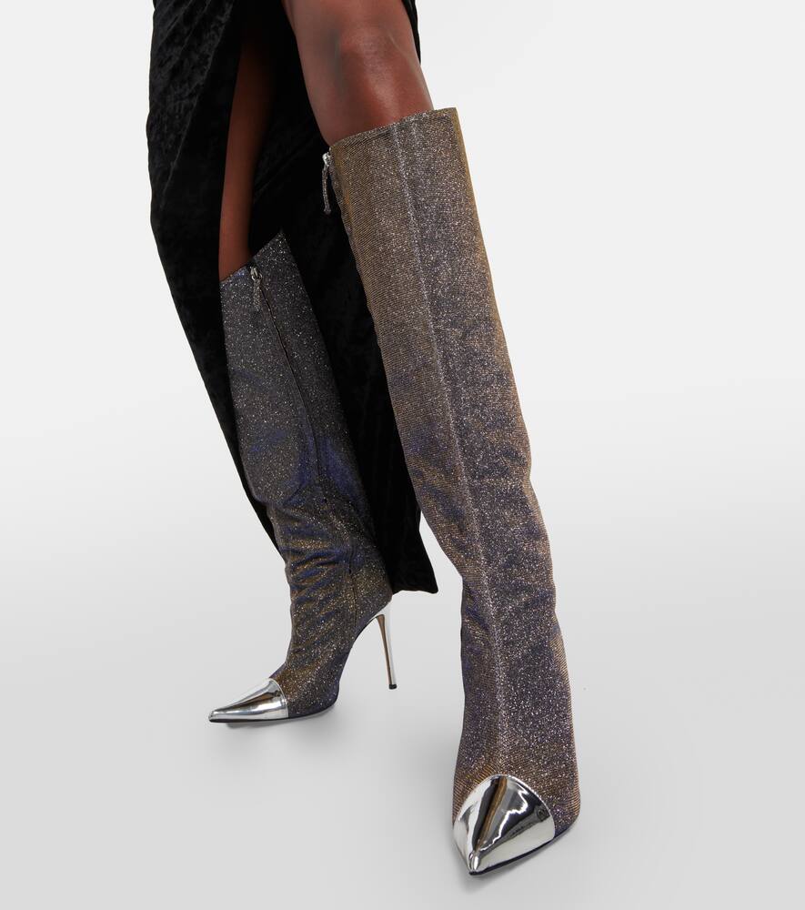 Alexandre Vauthier Metallic knee-high boots