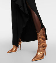 Alexandre Vauthier Metallic leather ankle boots