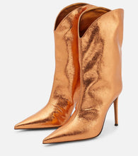Alexandre Vauthier Metallic leather ankle boots