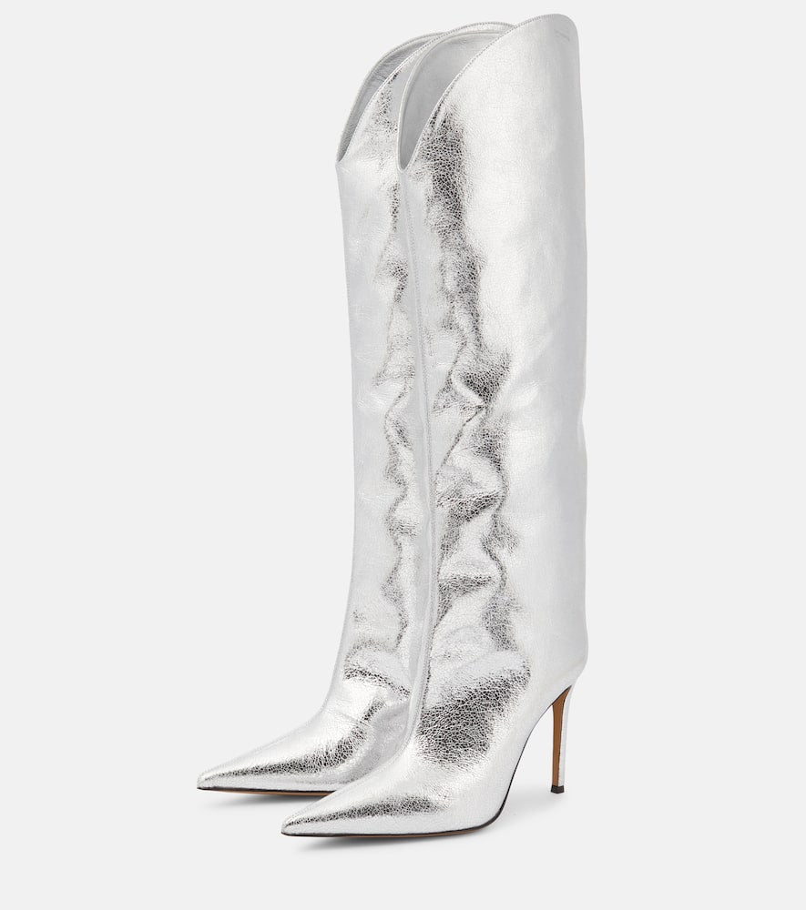 Alexandre Vauthier Metallic leather over-the-knee boots