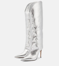 Alexandre Vauthier Metallic leather over-the-knee boots