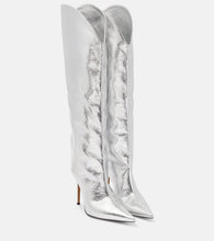 Alexandre Vauthier Metallic leather over-the-knee boots
