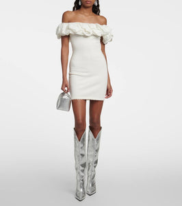 Alexandre Vauthier Off-shoulder ruffle-trimmed minidress