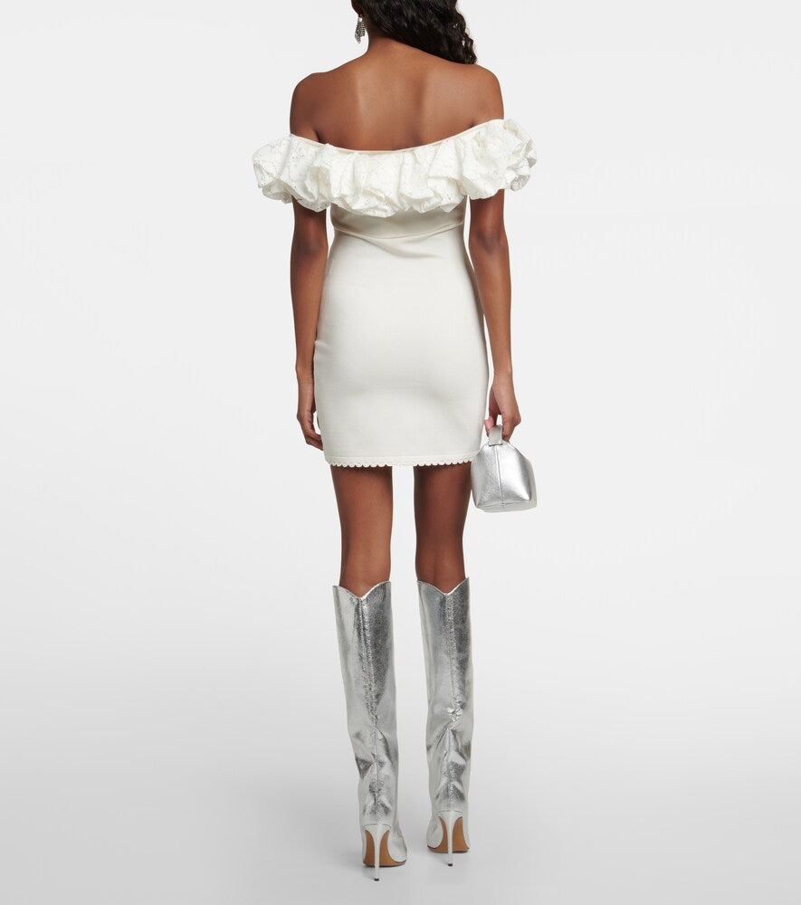 Alexandre Vauthier Off-shoulder ruffle-trimmed minidress