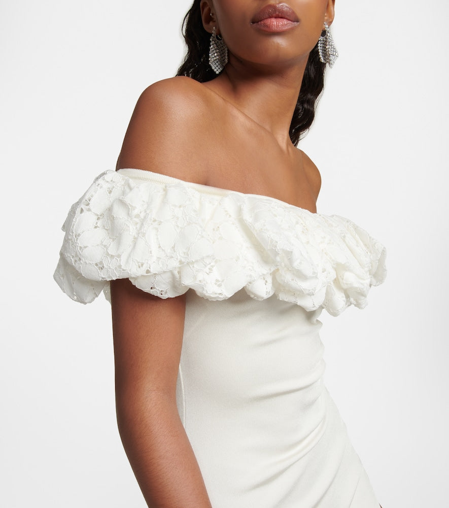 Alexandre Vauthier Off-shoulder ruffle-trimmed minidress