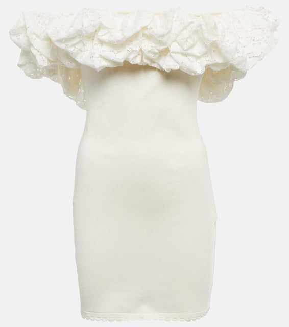 Alexandre Vauthier Off-shoulder ruffle-trimmed minidress