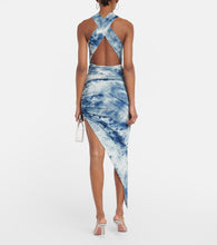 Alexandre Vauthier Printed cut-out midi dress