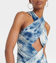 Alexandre Vauthier Printed cut-out midi dress