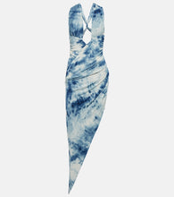 Alexandre Vauthier Printed cut-out midi dress. Alexandre Vauthier 印花镂空中长连衣裙