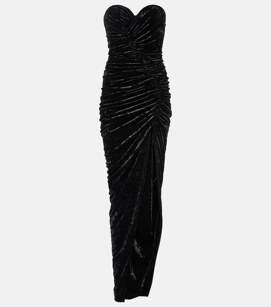 Alexandre Vauthier Ruched velvet gown. Alexandre Vauthier 褶饰天鹅绒礼服