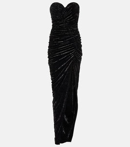 Alexandre Vauthier Ruched velvet gown
