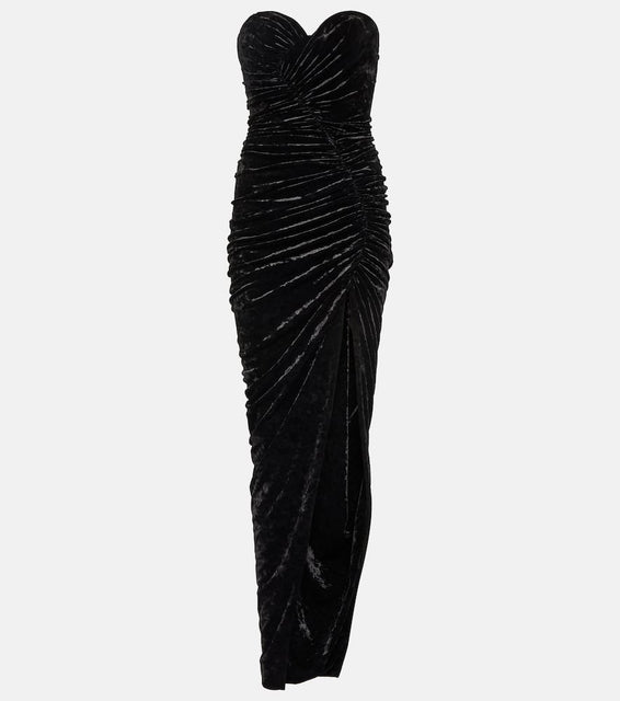 Alexandre Vauthier Ruched velvet gown