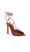 Alexis Colette Lace Up High Sandal in Cognac