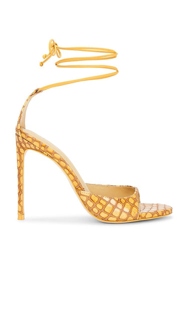 Alexis Sienna High Sandal in Tan | Saffron Strappy Heels for Women