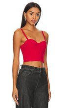Alice + Olivia Adara Spaghetti Strap Bustier in Red