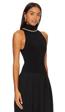 Alice + Olivia Annalee Mock Neck Halter in Black