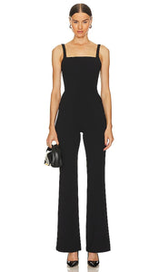 Alice + Olivia Nova Cape Jumpsuit in Black