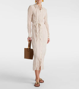 Altuzarra Agnes cotton and silk shirt dress