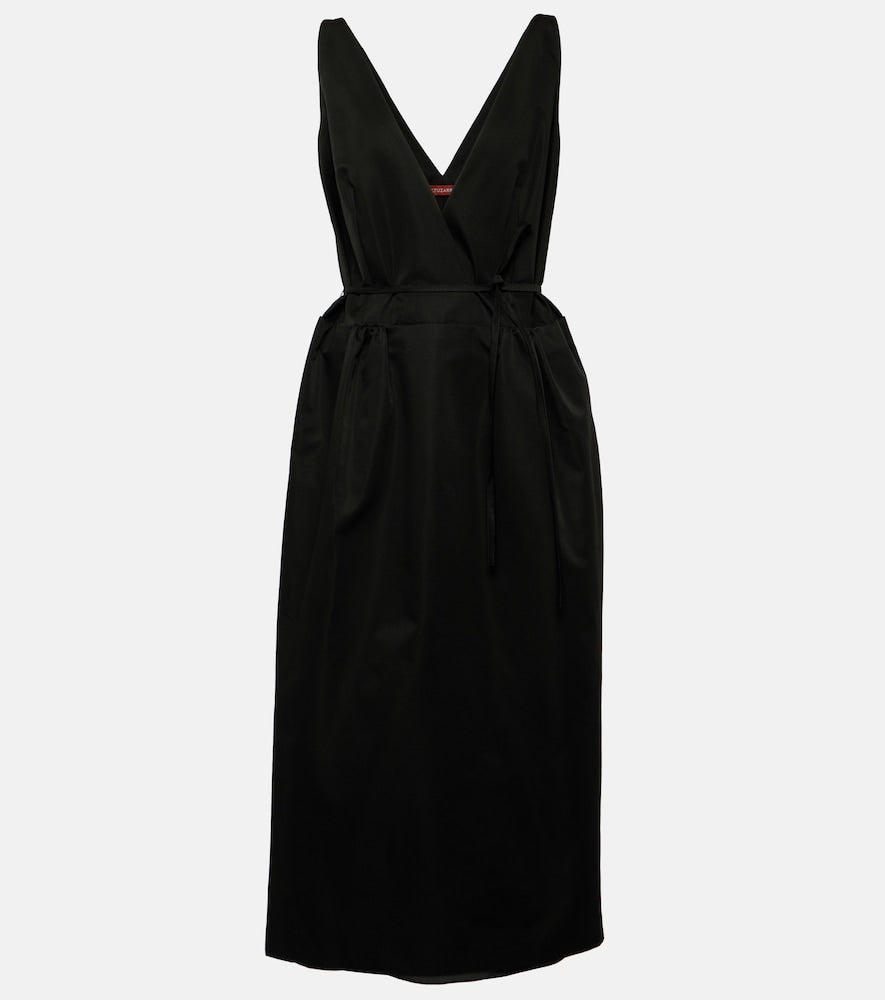 Altuzarra Anouk V-neck cotton-blend midi dress. Altuzarra Anouk V领棉混纺中长连衣裙