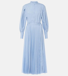 Altuzarra Binoche pliss√É¬© cotton-blend midi dress