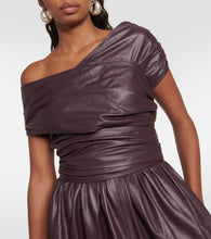 Altuzarra Corfu off-shoulder leather maxi dress