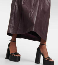 Altuzarra Corfu off-shoulder leather maxi dress