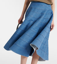 Altuzarra Grace paneled denim midi skirt