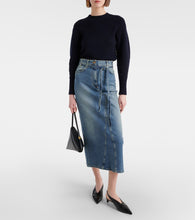 Altuzarra High-rise denim midi skirt