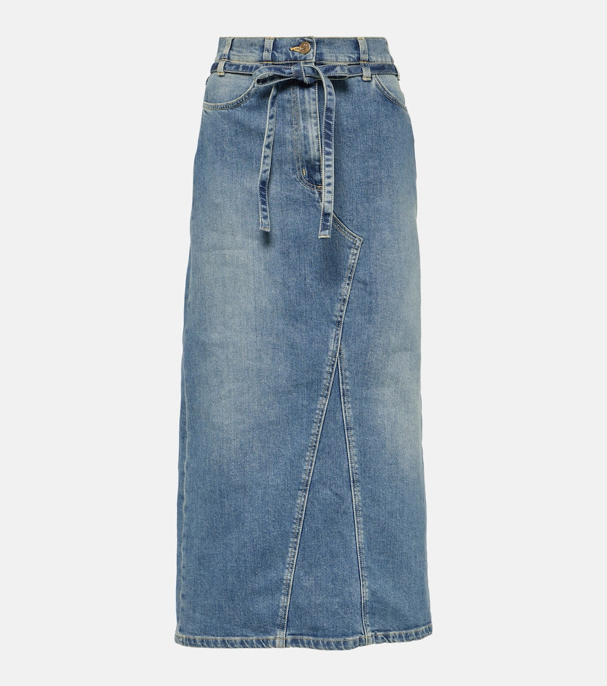 Altuzarra High-rise denim midi skirt - Altuzarra 高腰牛仔中长裙