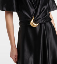 Altuzarra Honey belted silk satin midi dress