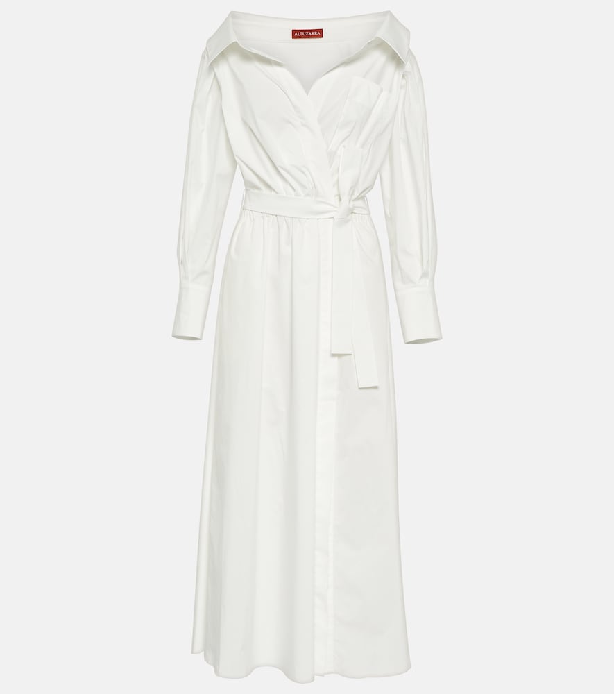 Altuzarra Lyddy cotton-blend wrap dress. Altuzarra Lyddy 棉混纺裹身裙