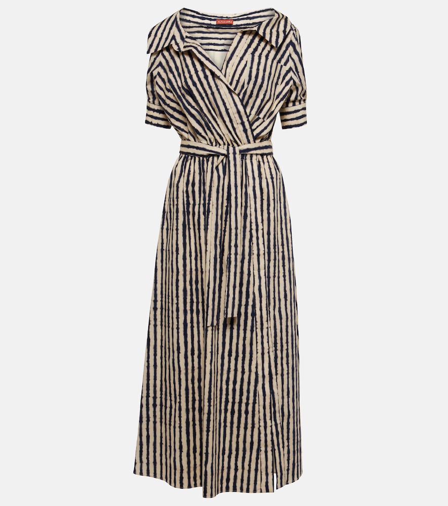 Altuzarra Lydia off-shoulder cotton-blend midi dress. Altuzarra Lydia 露肩棉混纺中长连衣裙