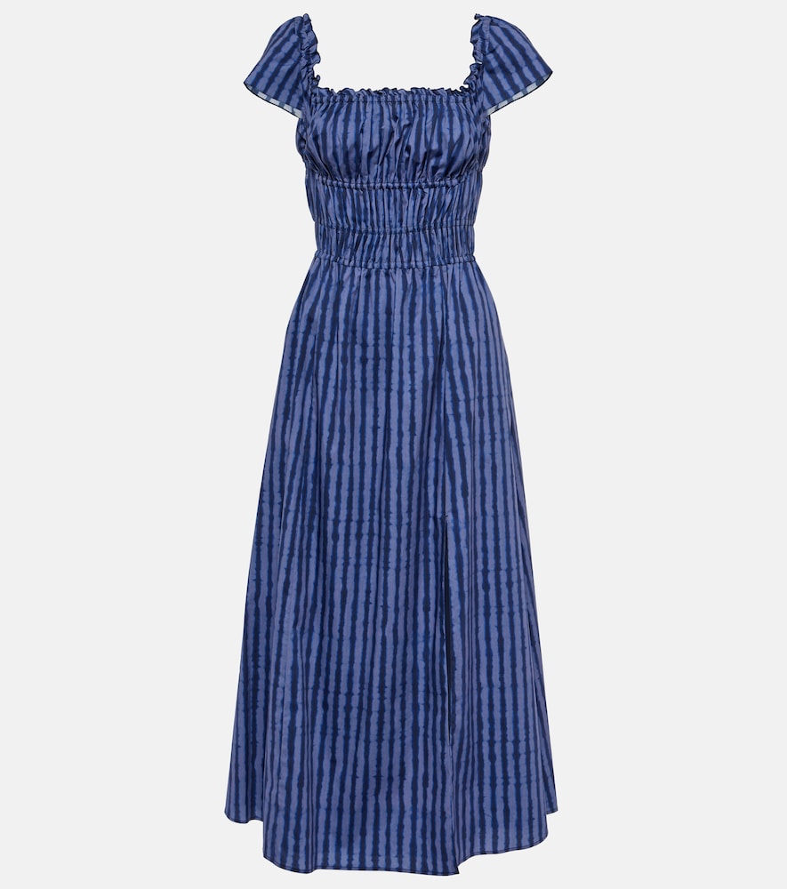 Altuzarra Ruched cotton-blend midi dress. Altuzarra 褶饰棉质混纺中长连衣裙