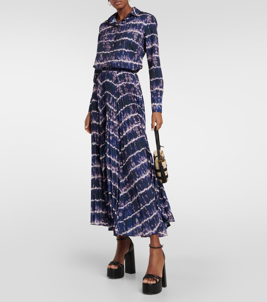 Altuzarra Sif printed pleated maxi skirt