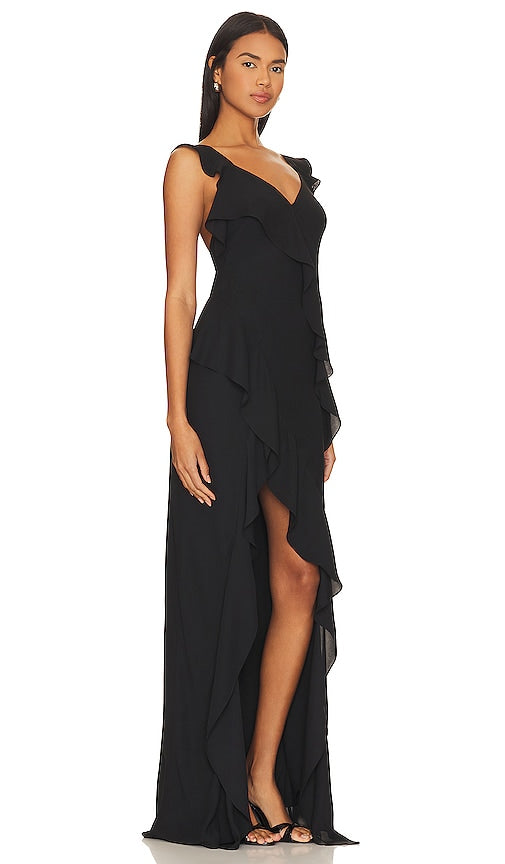 Amanda Uprichard Cantara Gown in Black