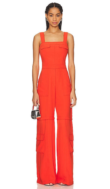 Amanda Uprichard Frida Jumpsuit in Orange - Amanda Uprichard Frida Combinaison en Orange - Amanda Uprichard Frida 橙色连身裤 - Amanda Uprichard Frida Jumpsuit in Orange - Amanda Uprichard 프리다 점프수트 - Tuta Amanda Uprichard Frida in arancione