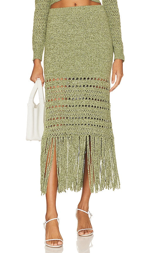 Amanda Uprichard Jayla Knit Skirt in Green - Amanda Uprichard Jupe en tricot Jayla en vert - Amanda Uprichard Jayla 绿色针织裙 - Amanda Uprichard Jayla Strickrock in Grün - Amanda Uprichard Jayla 니트 스커트 - Gonna in maglia Amanda Uprichard Jayla in verde