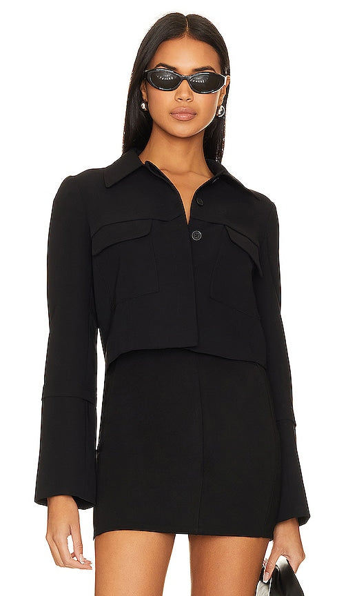 Amanda Uprichard Lucas Jacket in Black - Amanda Uprichard Veste Lucas en noir - Amanda Uprichard Lucas 黑色夹克 - Amanda Uprichard Lucas Jacke in Schwarz - Amanda Uprichard 루카스 재킷 - Giacca Amanda Uprichard Lucas in nero
