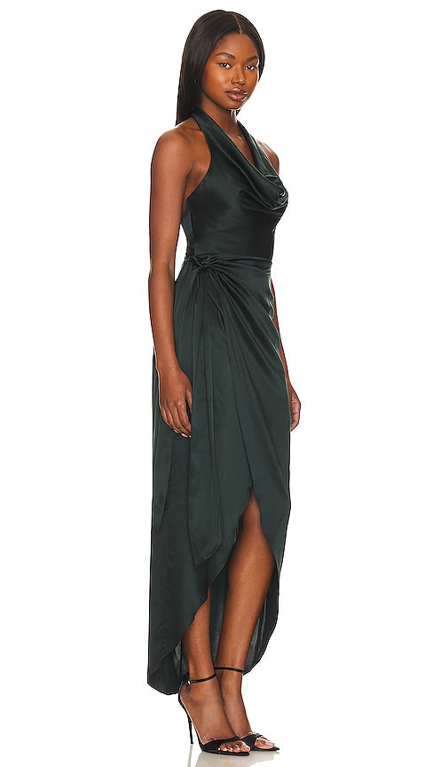 Amanda Uprichard Martine Gown in Dark Green